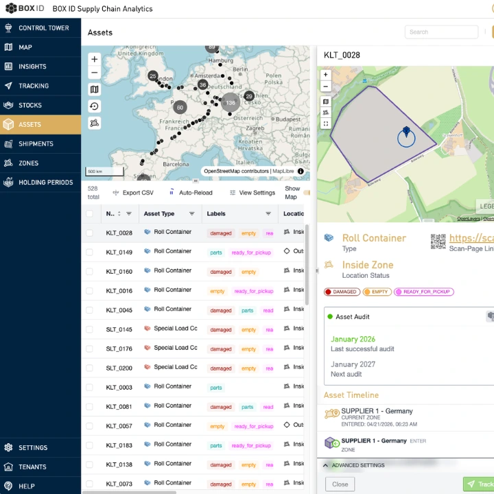 BOX ID Software Module BASE with a structured user interface