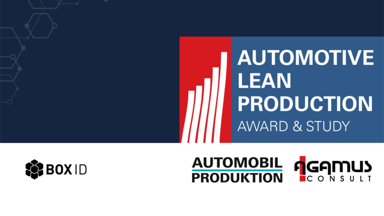 Logo Automotive Lean Production Award & Study mit Logos von BOX ID, Automobil Produktion und Agamus